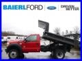 Ford F550 Super Duty XL Regular Cab 4x4 Dump Truck Vermillion Red photo #1