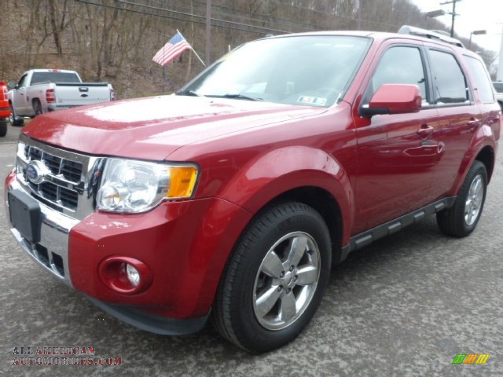 2011 Escape Limited V6 4WD - Sangria Red Metallic / Charcoal Black photo #11