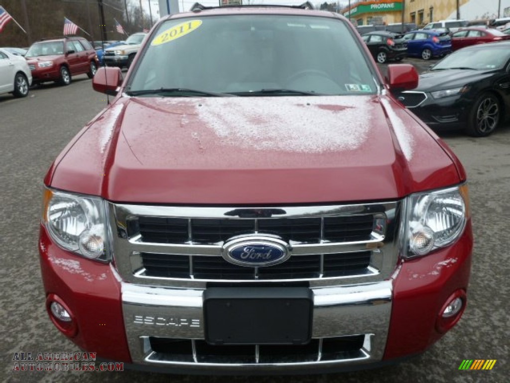2011 Escape Limited V6 4WD - Sangria Red Metallic / Charcoal Black photo #12