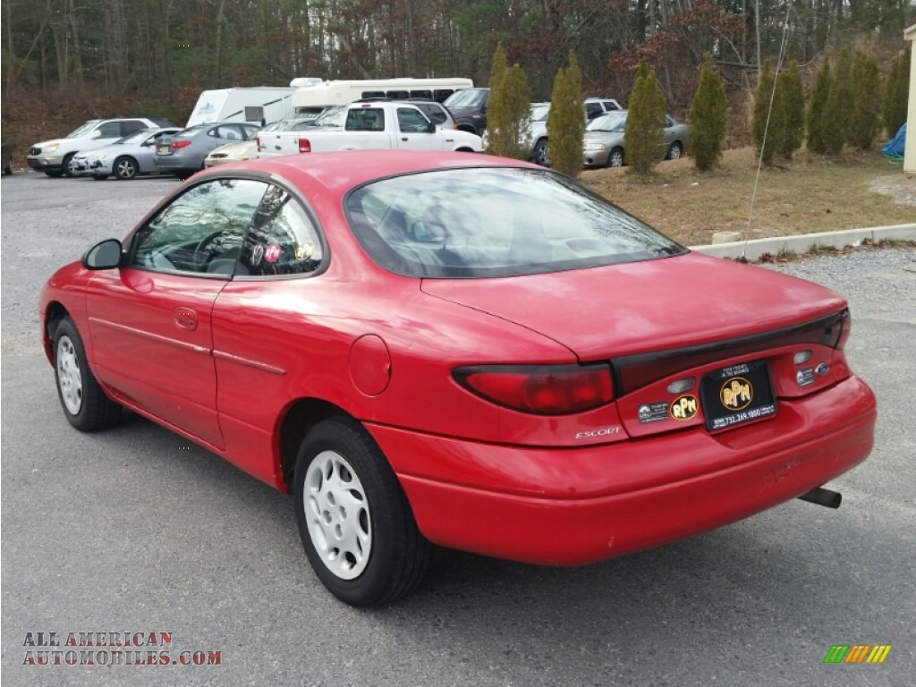 1999 Escort ZX2 Coupe - Bright Red / Medium Prairie Tan photo #15