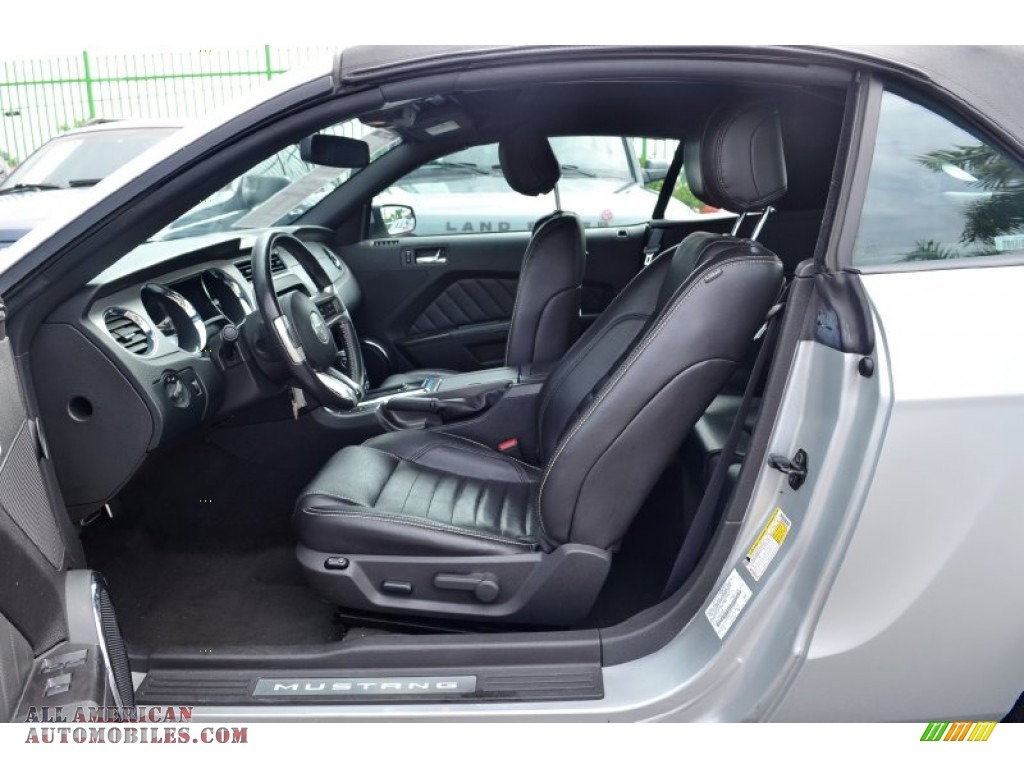 2013 Mustang V6 Premium Convertible - Ingot Silver Metallic / Charcoal Black photo #35