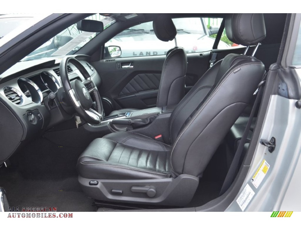 2013 Mustang V6 Premium Convertible - Ingot Silver Metallic / Charcoal Black photo #36