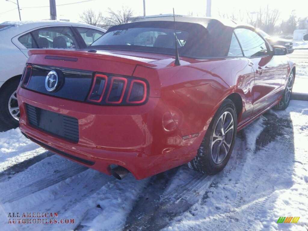 2014 Mustang V6 Premium Convertible - Race Red / Medium Stone photo #5