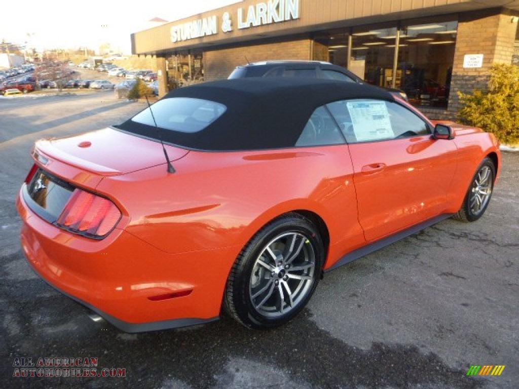 2015 Mustang EcoBoost Premium Convertible - Competition Orange / Ceramic photo #3