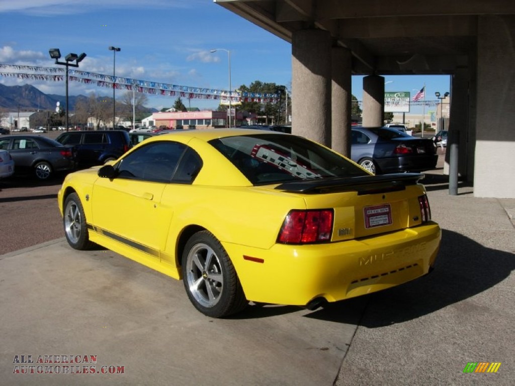 2004 Mustang Mach 1 Coupe - Screaming Yellow / Dark Charcoal photo #3