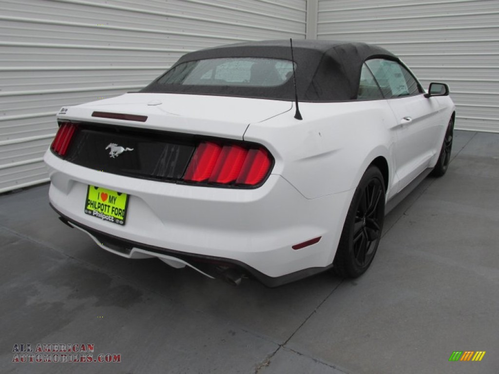 2015 Mustang EcoBoost Premium Convertible - Oxford White / Ebony photo #4