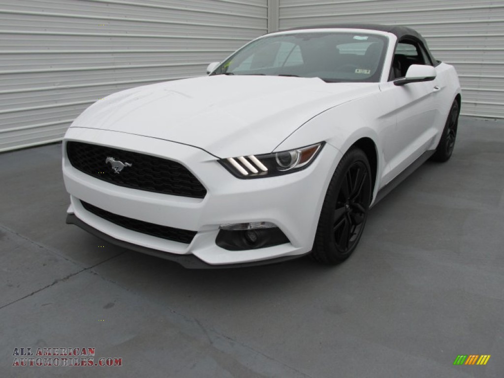 2015 Mustang EcoBoost Premium Convertible - Oxford White / Ebony photo #7