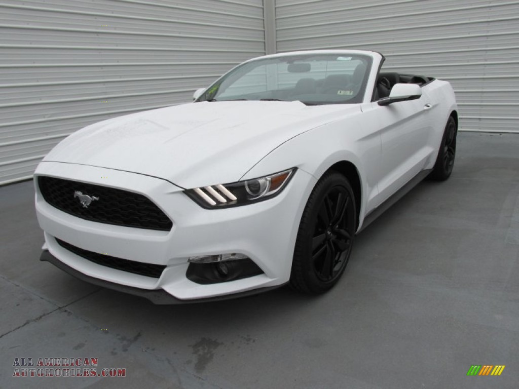 2015 Mustang EcoBoost Premium Convertible - Oxford White / Ebony photo #31