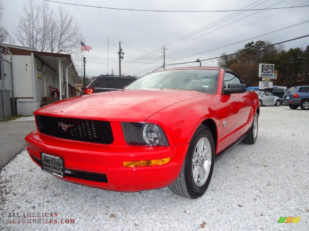 2009 Mustang V6 Premium Convertible - Torch Red / Dark Charcoal photo #2