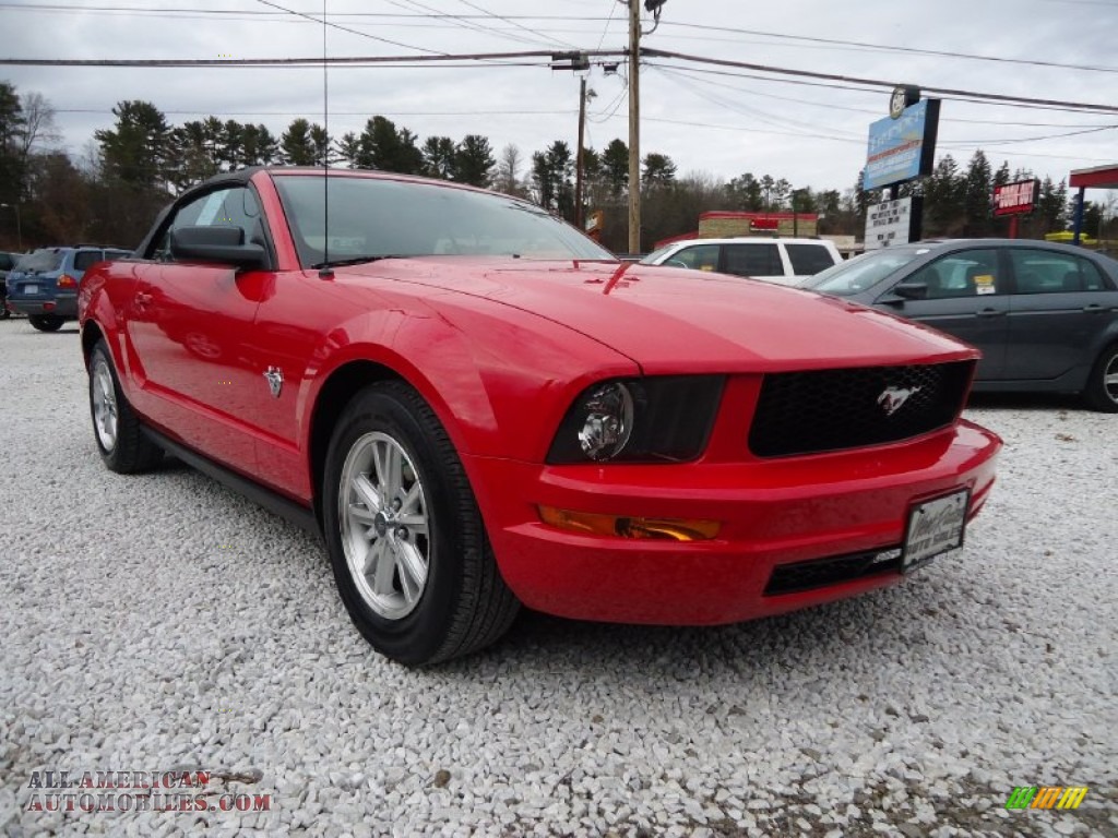2009 Mustang V6 Premium Convertible - Torch Red / Dark Charcoal photo #4