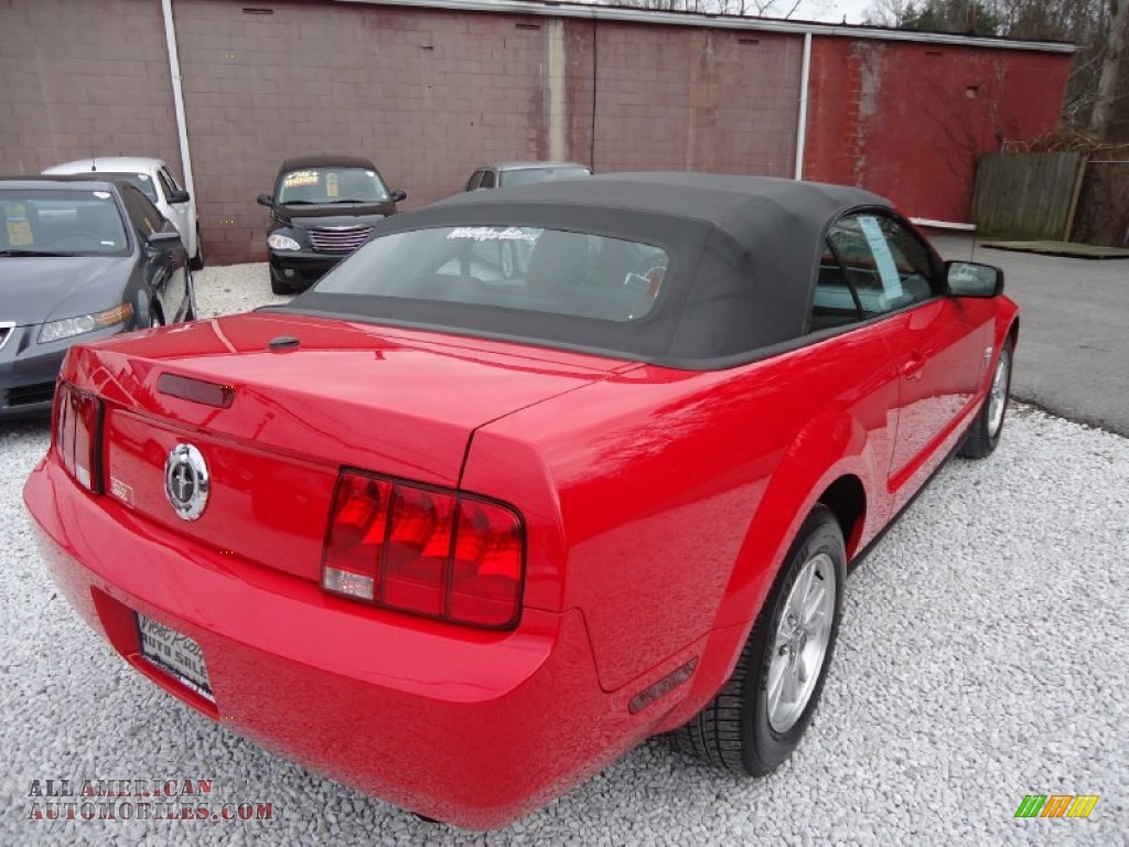 2009 Mustang V6 Premium Convertible - Torch Red / Dark Charcoal photo #6