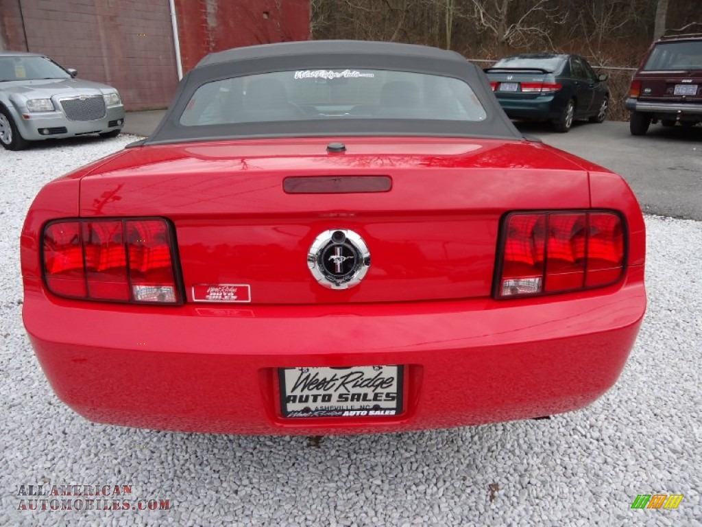 2009 Mustang V6 Premium Convertible - Torch Red / Dark Charcoal photo #7