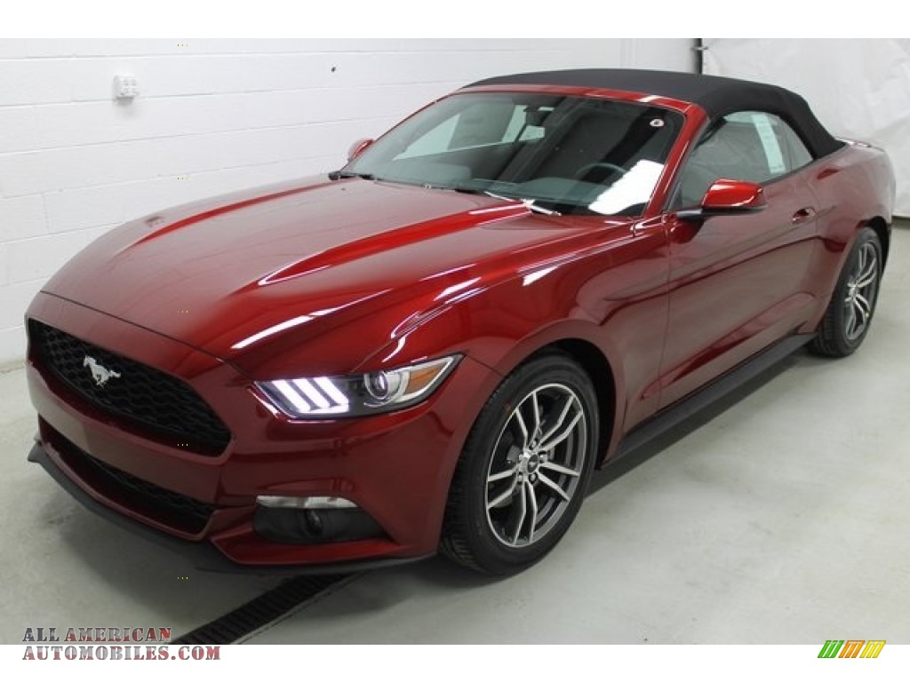 2015 Mustang EcoBoost Premium Convertible - Ruby Red Metallic / Ebony photo #3