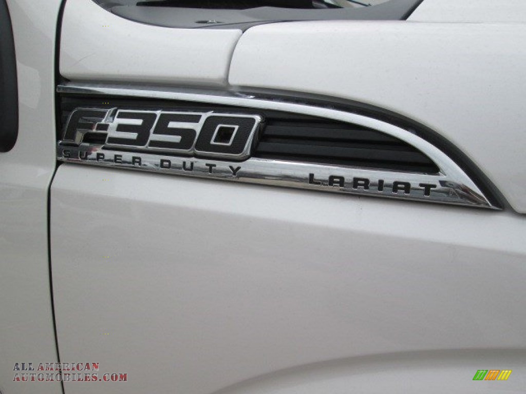 2015 F350 Super Duty Lariat Crew Cab 4x4 - White Platinum / Black photo #5