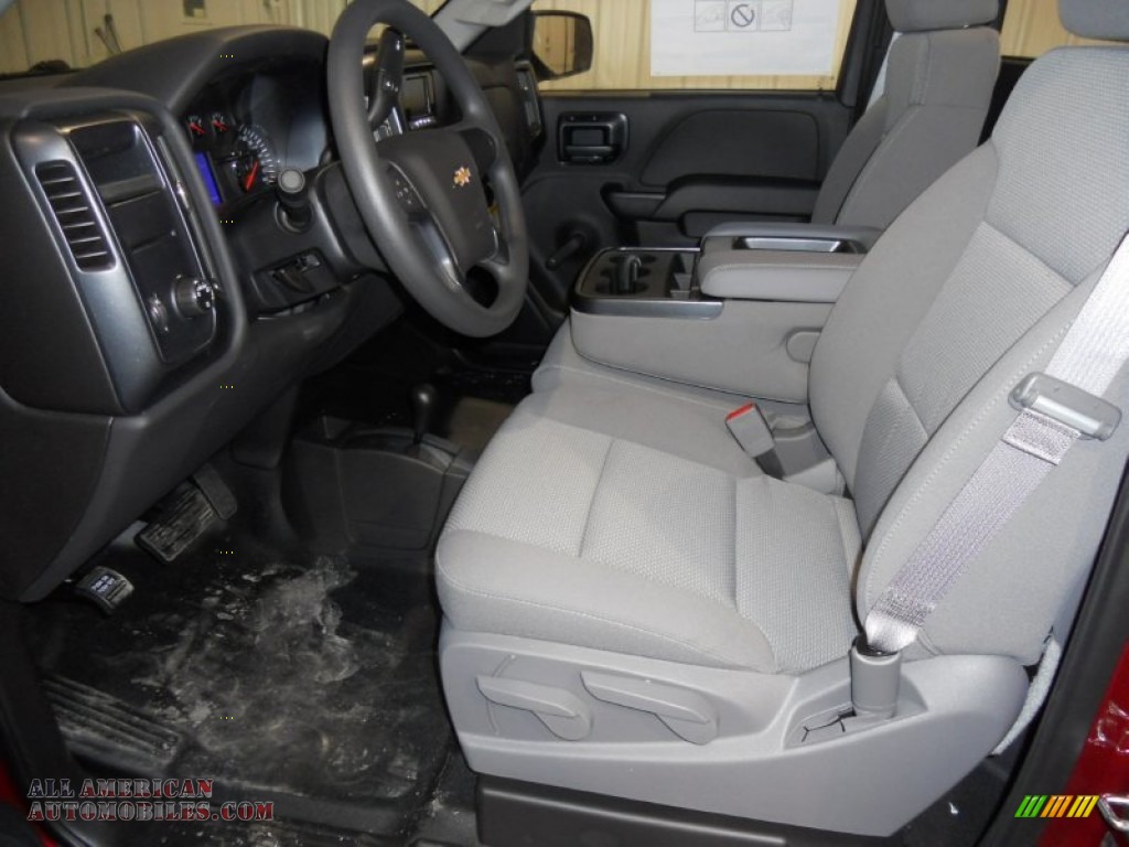2015 Silverado 1500 WT Regular Cab 4x4 - Deep Ruby Metallic / Dark Ash/Jet Black photo #6