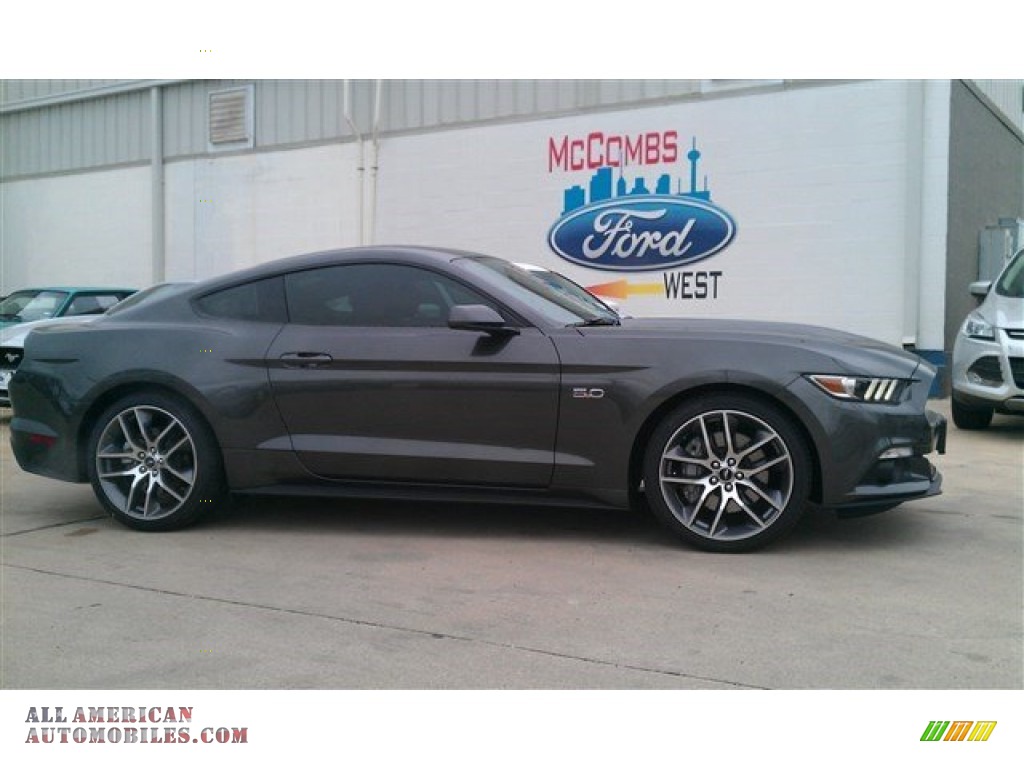 2015 Mustang GT Premium Coupe - Magnetic Metallic / Dark Saddle photo #45