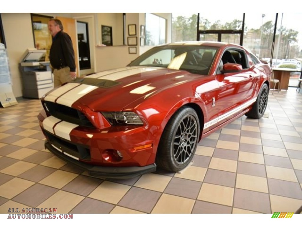 Ruby Red / Shelby Charcoal Black/White Accents Recaro Sport Seats Ford Mustang Shelby GT500 SVT Performance Package Coupe