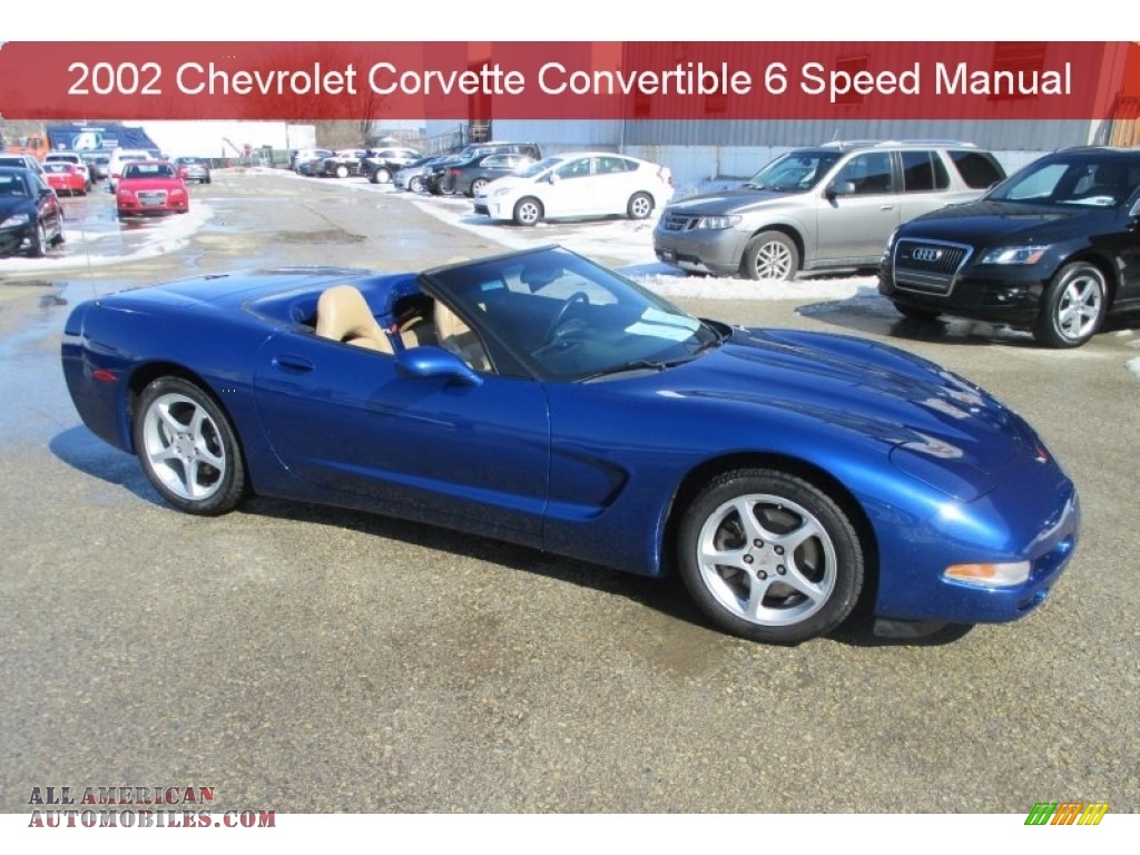 Electron Blue Metallic / Light Oak Chevrolet Corvette Convertible