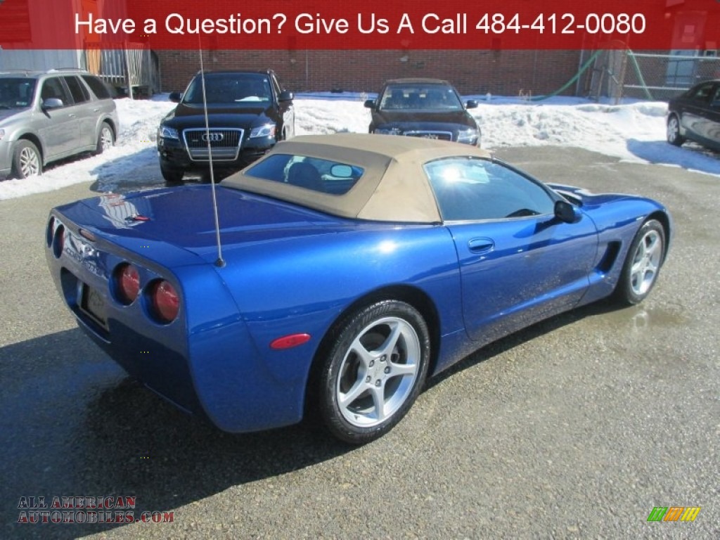 2002 Corvette Convertible - Electron Blue Metallic / Light Oak photo #3