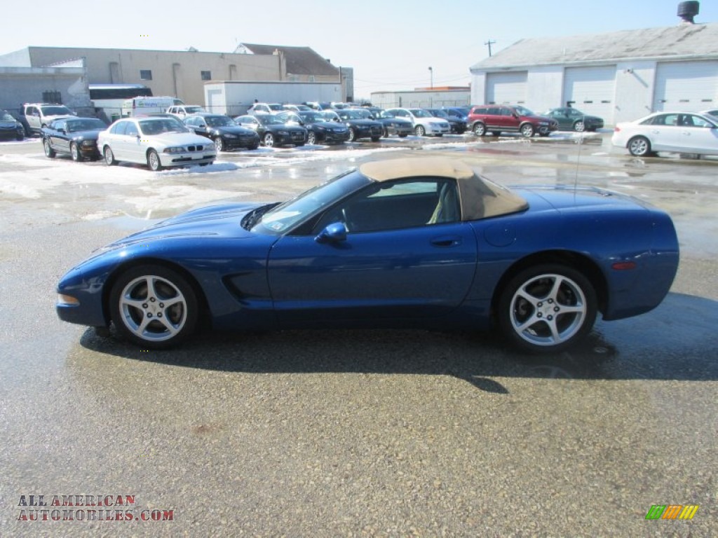 2002 Corvette Convertible - Electron Blue Metallic / Light Oak photo #6