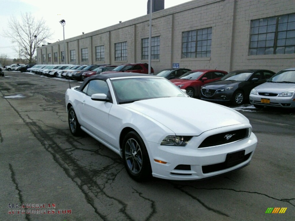2014 Mustang V6 Premium Convertible - Oxford White / Charcoal Black photo #1