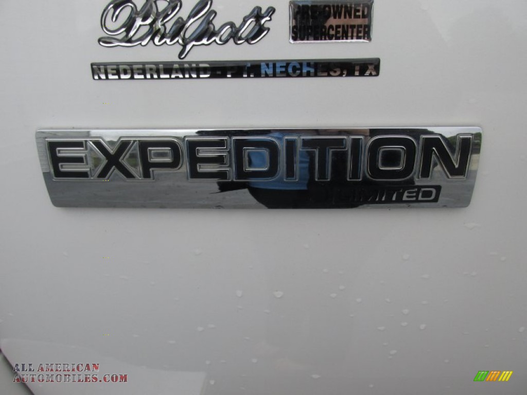 2010 Expedition Limited - White Platinum Tri-Coat Metallic / Charcoal Black photo #13