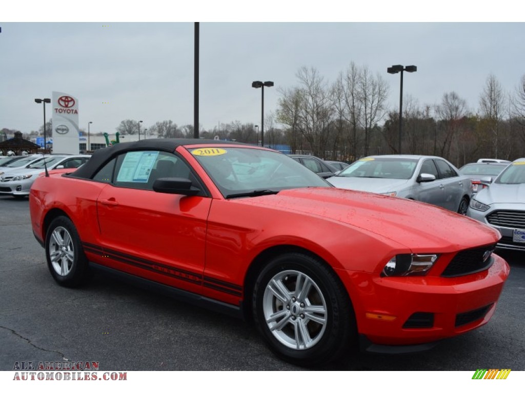 2011 Mustang V6 Convertible - Race Red / Charcoal Black photo #1