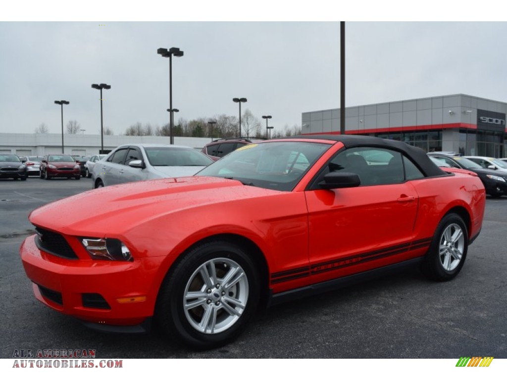 2011 Mustang V6 Convertible - Race Red / Charcoal Black photo #7