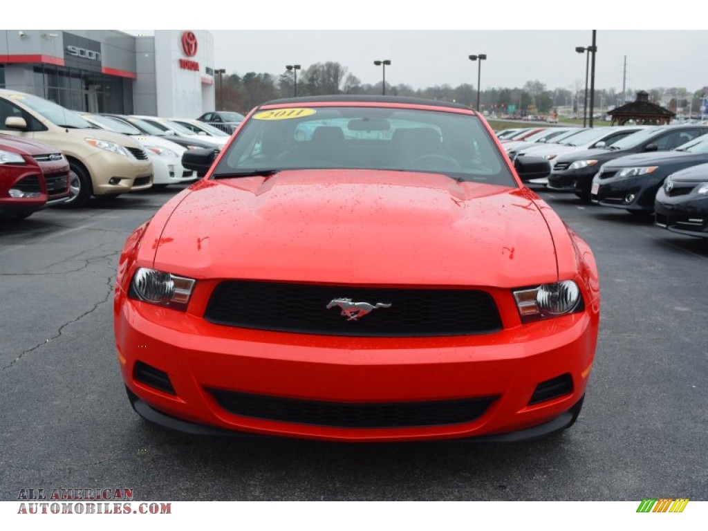 2011 Mustang V6 Convertible - Race Red / Charcoal Black photo #25