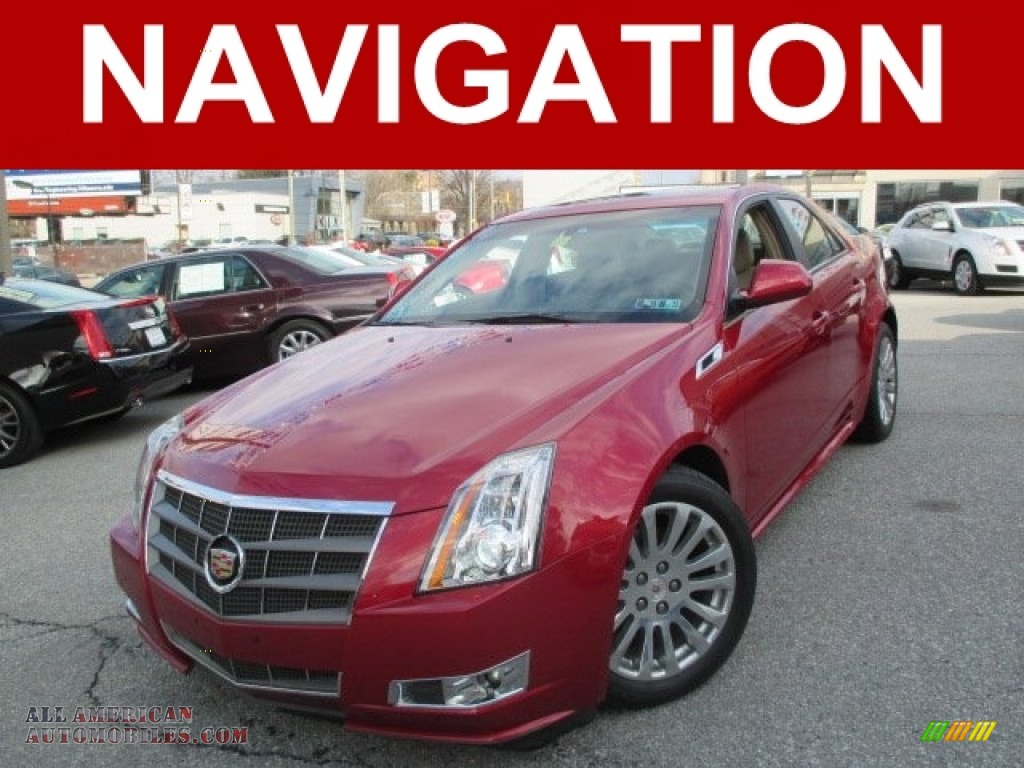 2011 CTS 4 3.6 AWD Sedan - Crystal Red Tintcoat / Cashmere/Cocoa photo #1