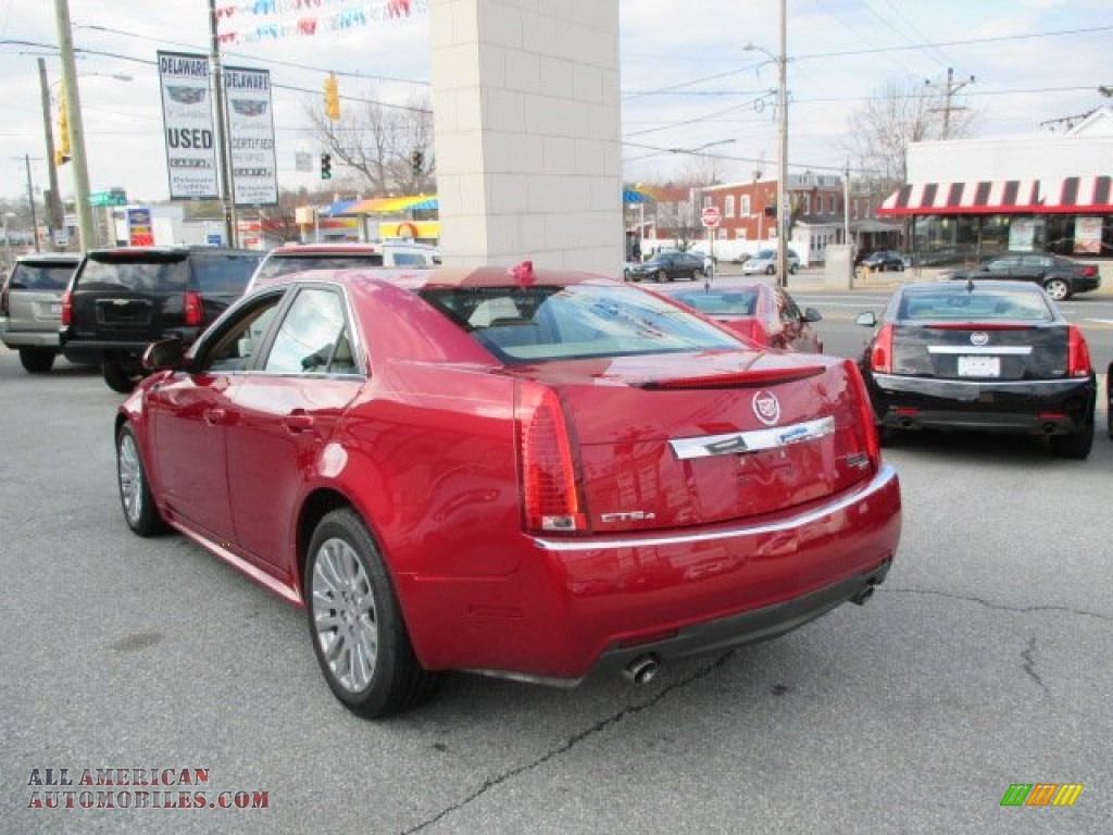 2011 CTS 4 3.6 AWD Sedan - Crystal Red Tintcoat / Cashmere/Cocoa photo #4