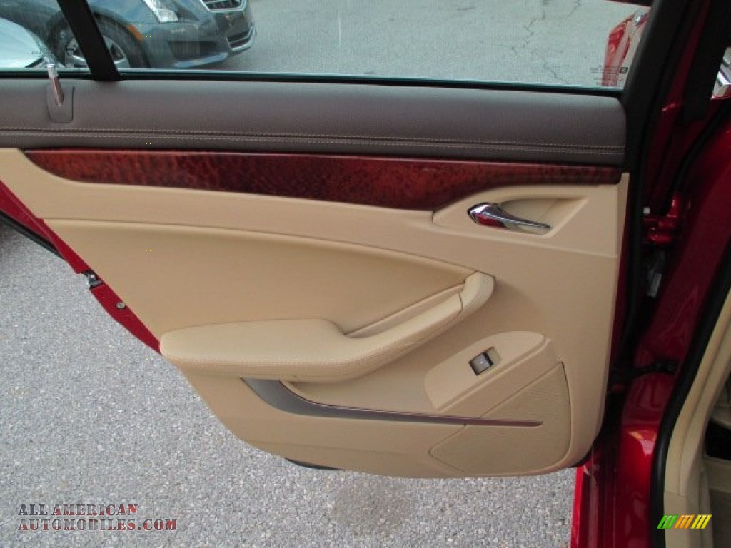 2011 CTS 4 3.6 AWD Sedan - Crystal Red Tintcoat / Cashmere/Cocoa photo #24