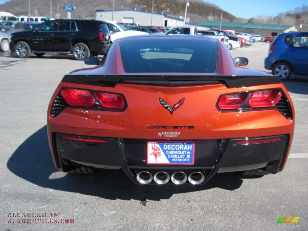 2015 Corvette Stingray Coupe Z51 - Daytona Sunrise Orange Metallic / Jet Black photo #5