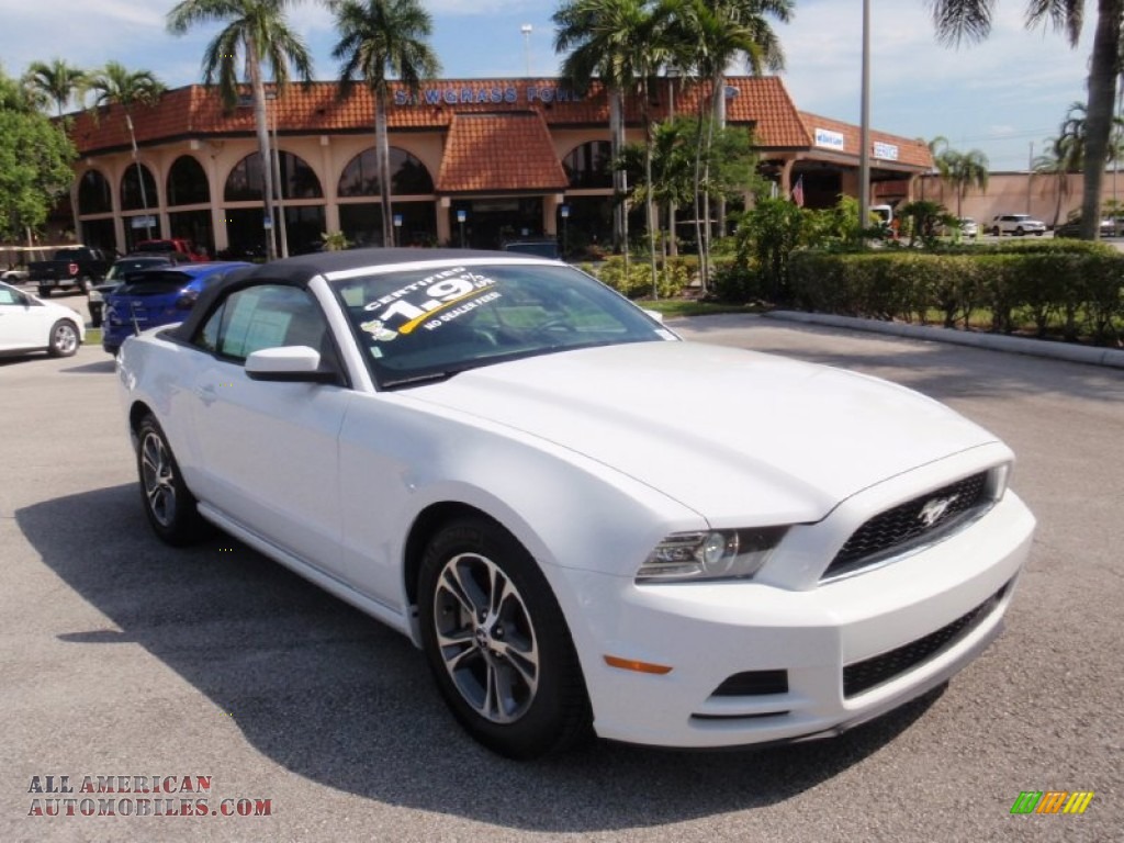 2014 Mustang V6 Premium Convertible - Oxford White / Charcoal Black photo #1