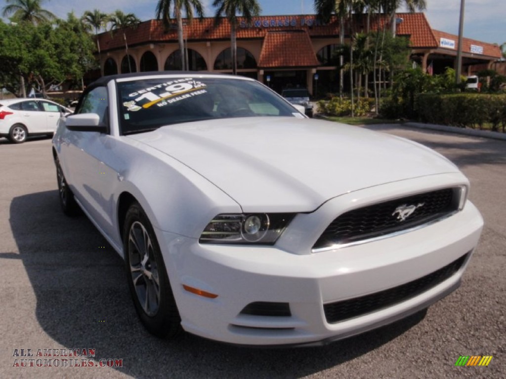 2014 Mustang V6 Premium Convertible - Oxford White / Charcoal Black photo #2
