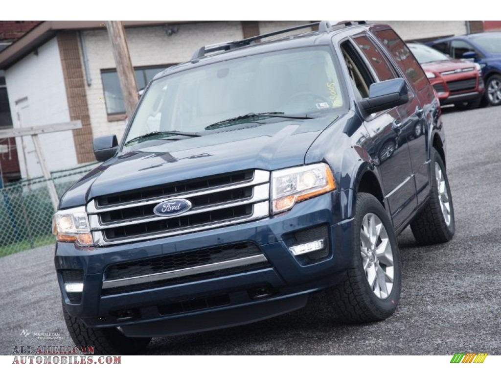 2015 Expedition Limited 4x4 - Blue Jeans Metallic / Dune photo #2