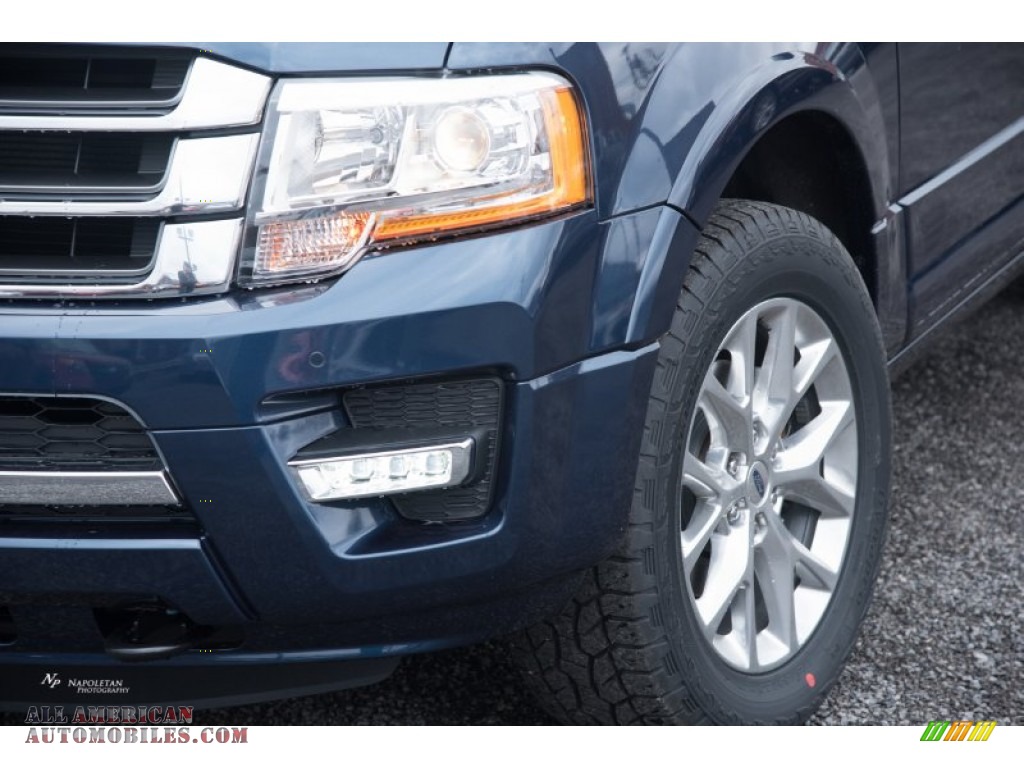 2015 Expedition Limited 4x4 - Blue Jeans Metallic / Dune photo #3