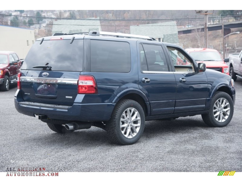 2015 Expedition Limited 4x4 - Blue Jeans Metallic / Dune photo #4