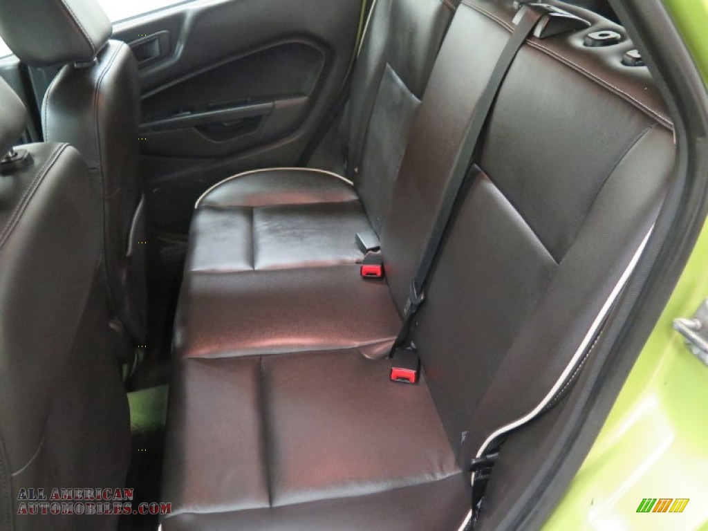 2013 Fiesta Titanium Hatchback - Lime Squeeze / Charcoal Black Leather photo #8