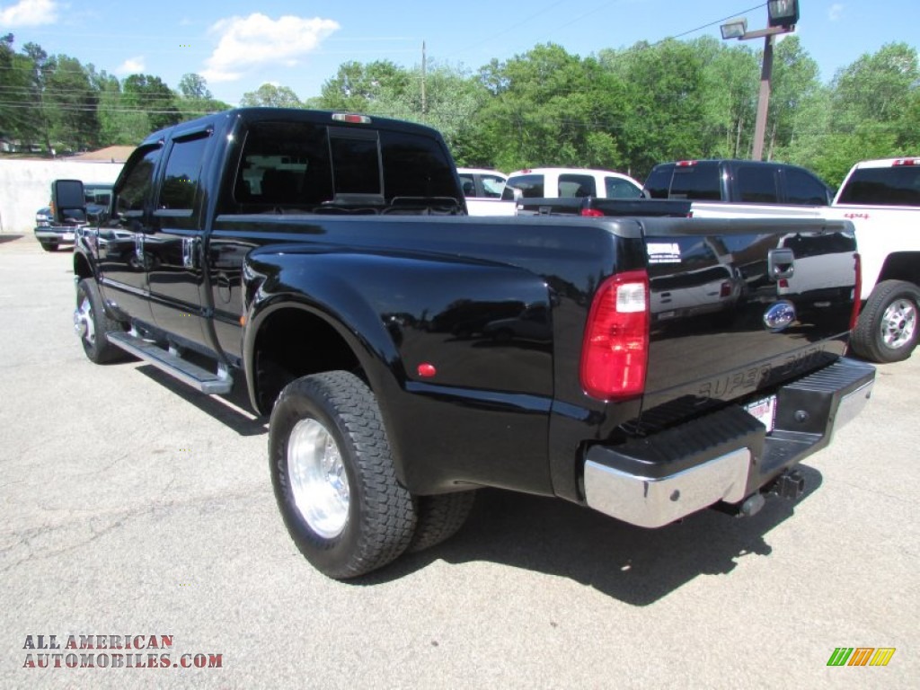 2009 F350 Super Duty Lariat Crew Cab 4x4 Dually - Black Clearcoat / Camel photo #4