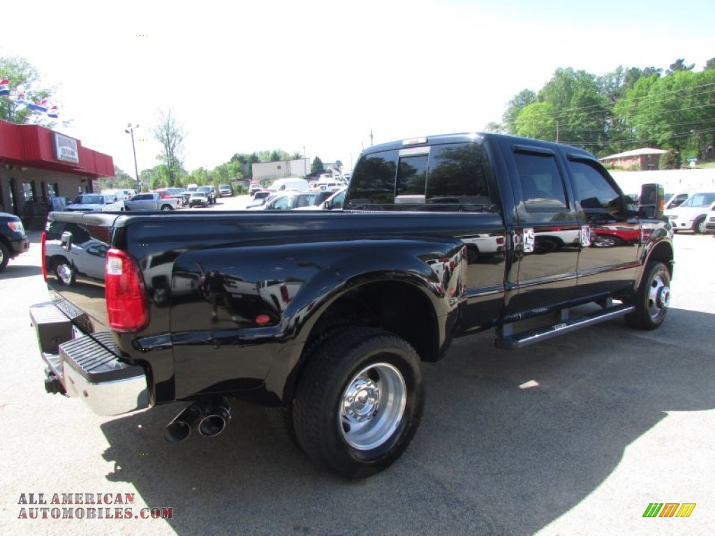 2009 F350 Super Duty Lariat Crew Cab 4x4 Dually - Black Clearcoat / Camel photo #7