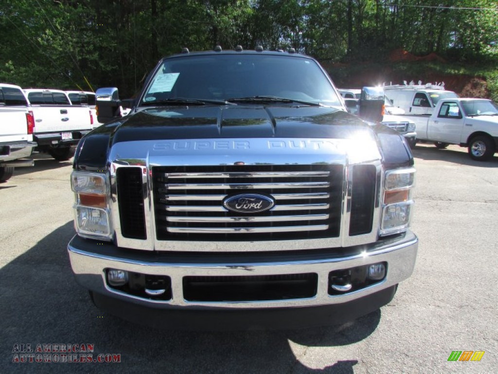 2009 F350 Super Duty Lariat Crew Cab 4x4 Dually - Black Clearcoat / Camel photo #11