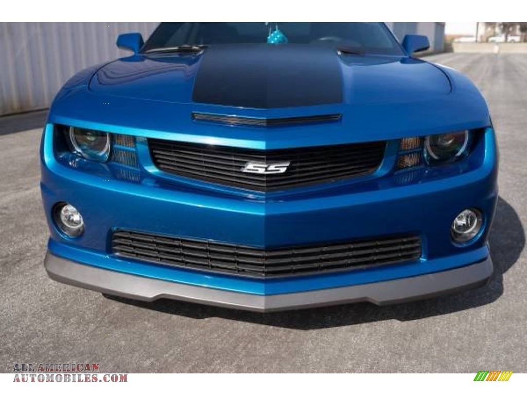 2010 Camaro SS Hennessey HPE550 Supercharged Coupe - Aqua Blue Metallic / Gray photo #16