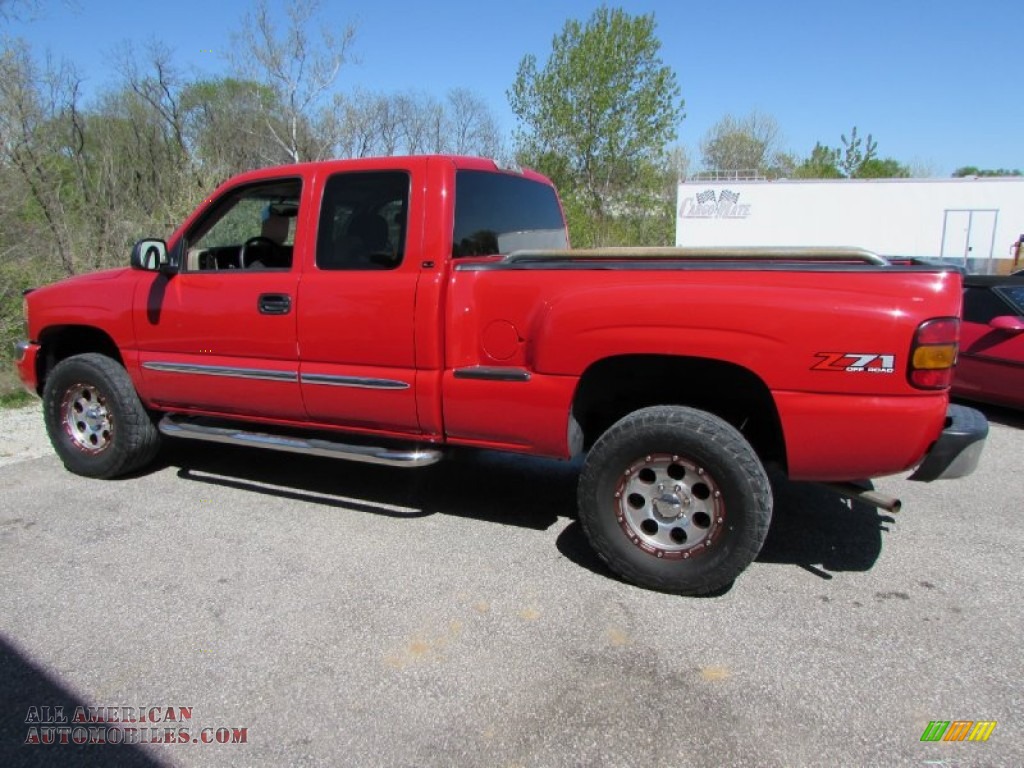 2005 Sierra 1500 SLE Extended Cab 4x4 - Fire Red / Neutral photo #5
