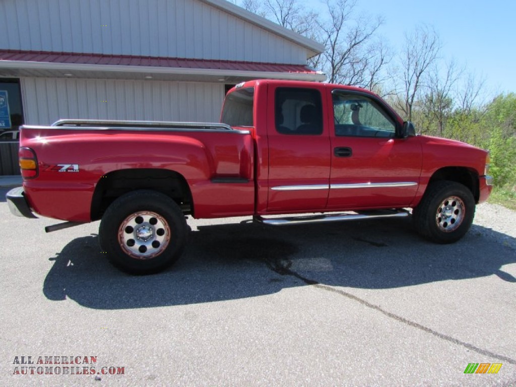 2005 Sierra 1500 SLE Extended Cab 4x4 - Fire Red / Neutral photo #6