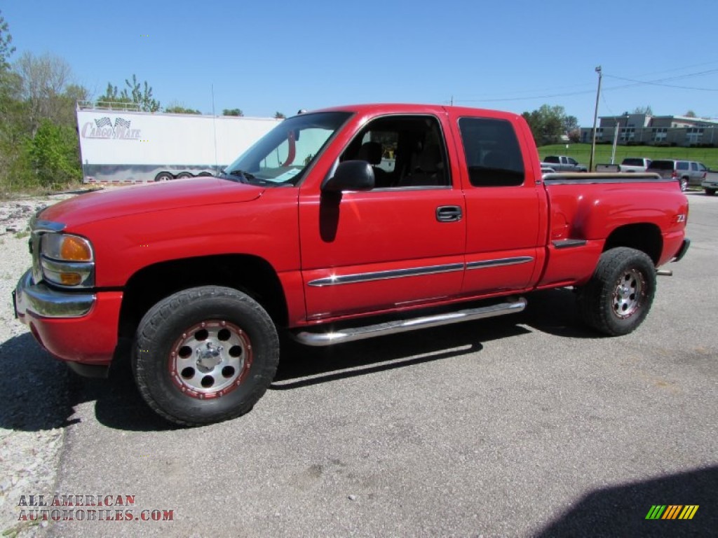 2005 Sierra 1500 SLE Extended Cab 4x4 - Fire Red / Neutral photo #8