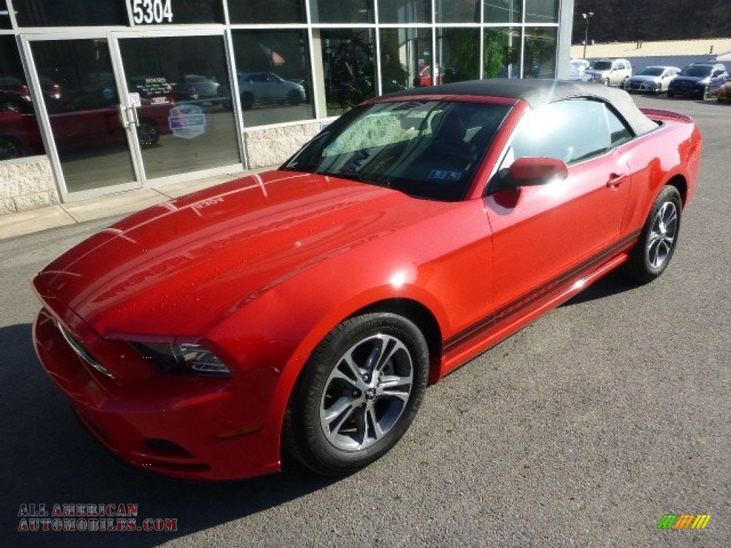 2014 Mustang V6 Premium Convertible - Race Red / Charcoal Black photo #23