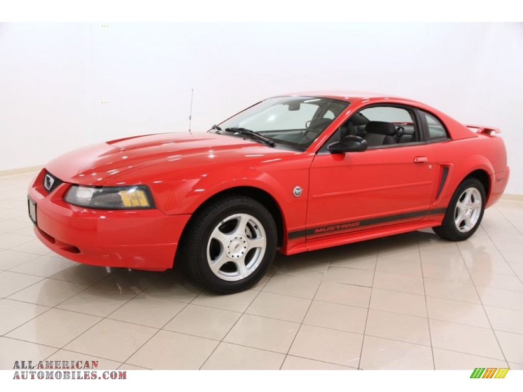 2004 Mustang V6 Coupe - Torch Red / Medium Graphite photo #3