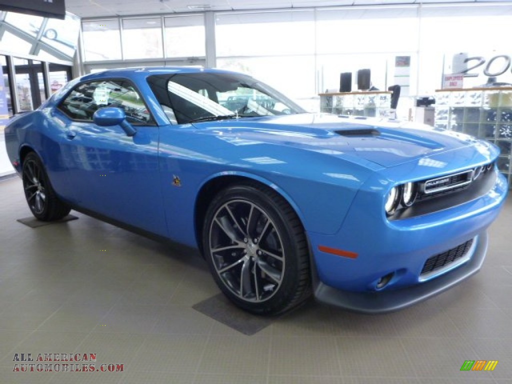 2015 Challenger R/T Scat Pack - B5 Blue Pearl / Black photo #6