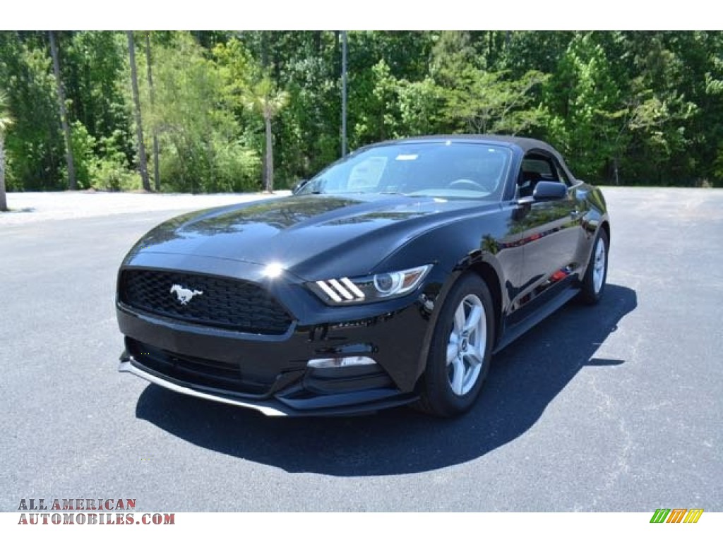 2015 Mustang V6 Convertible - Black / Ebony photo #1